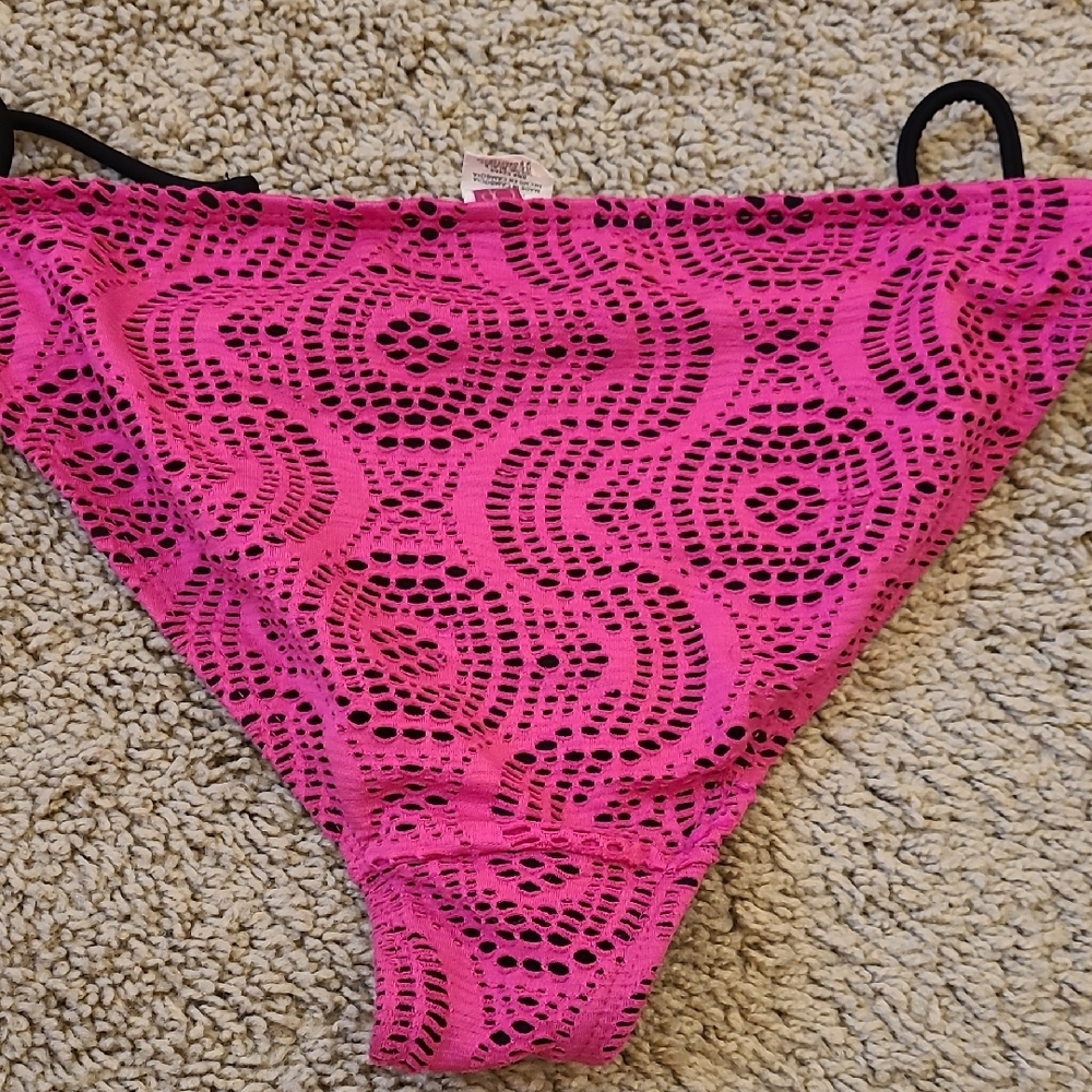 OP Pink Black Bikini Set - Picture 6 of 15